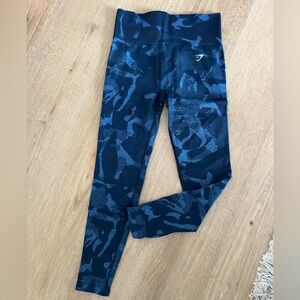 Gymshark Blue Camo Compression leggings